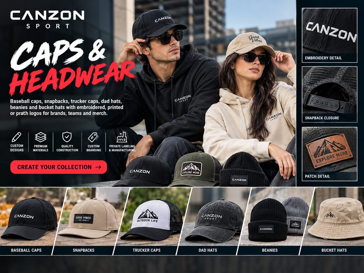 Caps & Headwear manufactured by Canzon Sport