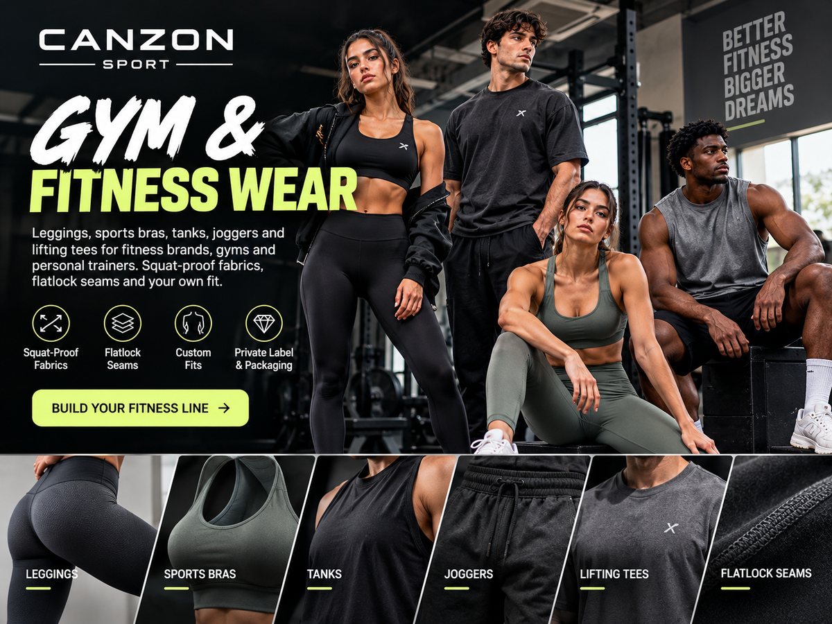 Gym & Fitness Wear manufactured by Canzon Sport