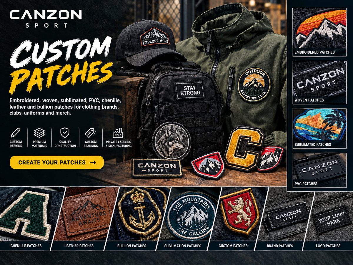 Custom Patches manufactured by Canzon Sport